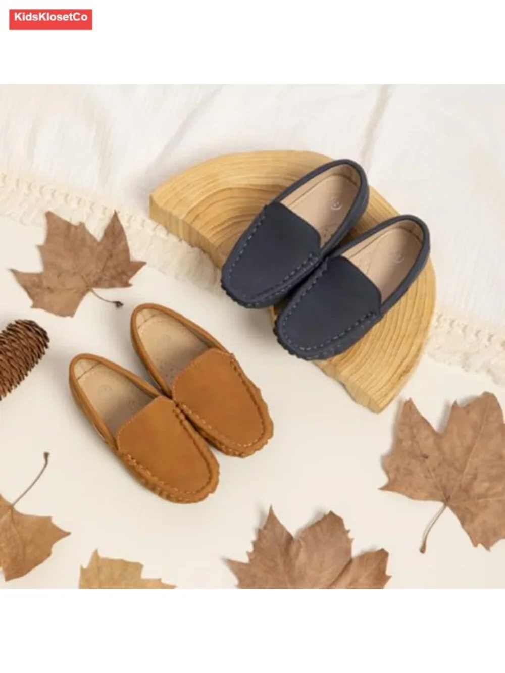 Boys Slip-On Loafers Soft Faux Leather Toddler Casual Mocc